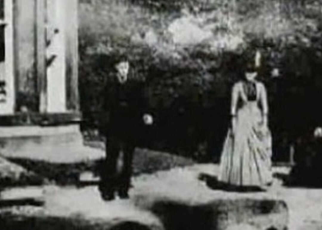 The oldest surviving film is recorded in a garden
